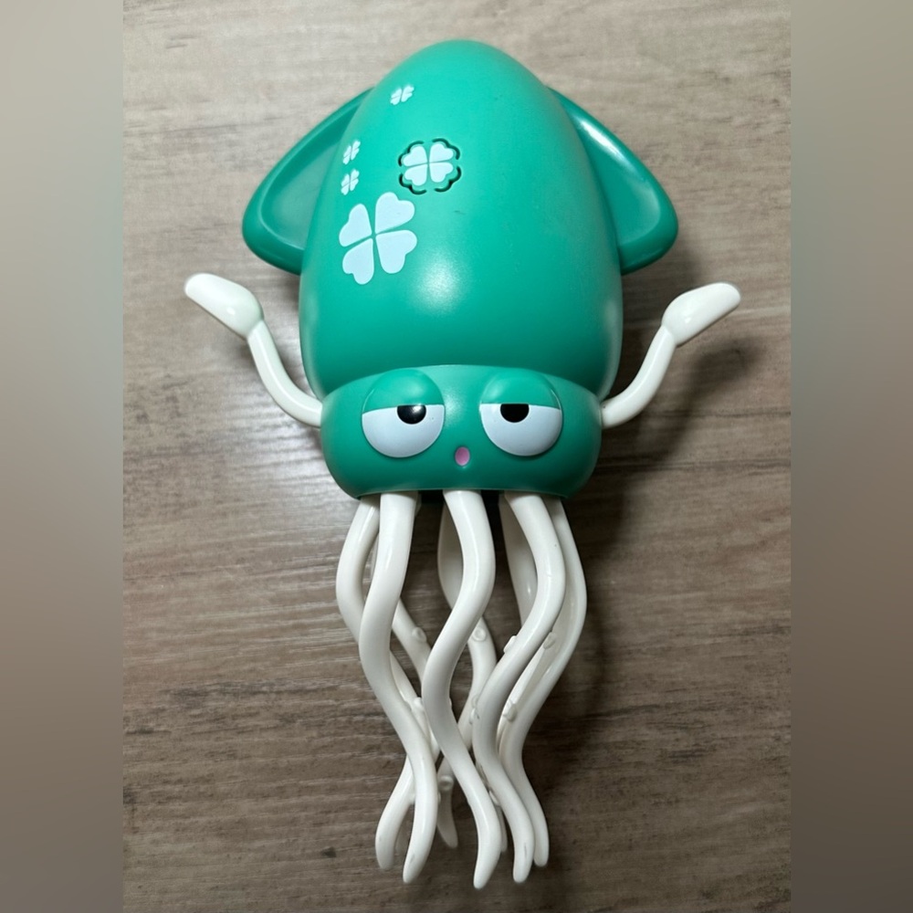 Green Squid Toy with White‎ Tentacles